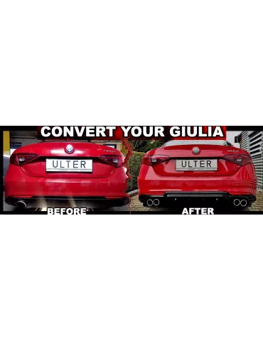 Silencieux Inox Ulter Sport à valve + DiffuseurAlfa Romeo Giulia 2.0Turbo / TB 200 2016-2022