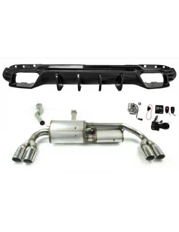 Silencieux Inox Ulter Sport à valve + DiffuseurAlfa Romeo Giulia 2.0Turbo / TB 200 2016-2022