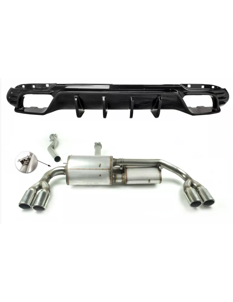 Silencieux Inox Ulter Sport + DiffuseurAlfa Romeo Giulia 2.0Turbo / TB 200 2016-2022