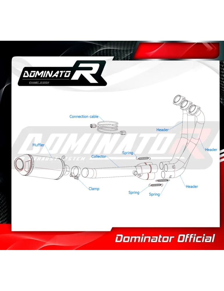 Silencieux + Décatalyseur sport Dominator : MT 09 2021 - 2023