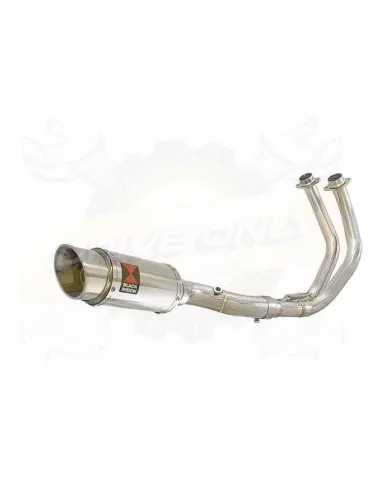 MT07 MT-07 2021-2023 Passage Bas Décatalyseur Ligne complète & Silencieux Rond En Inox 200mm