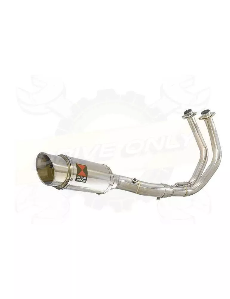 MT07 MT-07 2021-2023 Passage Bas Décatalyseur Ligne complète & Silencieux Rond En Inox 200mm