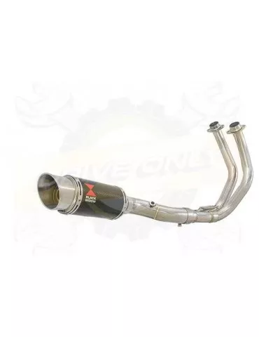 MT07 MT-07 2021-2023 Passage Bas Décatalyseur Ligne complète & Silencieux Rond En Carbone 200mm