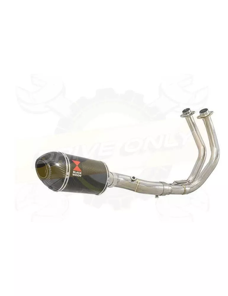 MT07 MT-07 2021-2023 Passage Bas Décatalyseur Ligne complète & Silencieux Ovale En Carbone 200mm