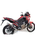 CRF1100 Africa Twin tube de raccord & Silencieux Rond GP Style Noir En Inox 2020-2023