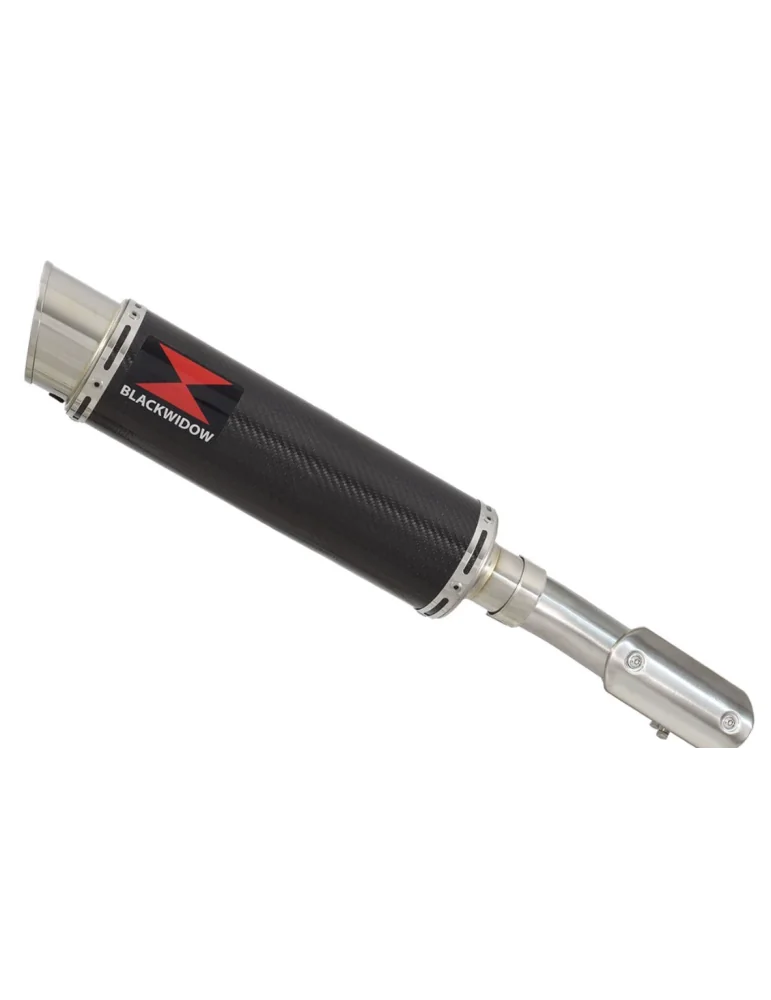 CRF1100 Africa Twin tube de raccord & Silencieux Rond GP Style Noir En Inox 2020-2023