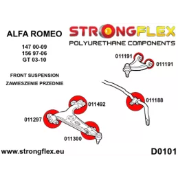  Silent block Polyuréthane Triangle de Suspension Extérieur Avant Inférieur Alfa Romeo 147 00-09
