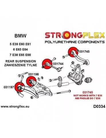  Silent block Polyuréthane SPORT Avant triangle de suspension Arrière Inférieur BMW X5 E53 99-06

