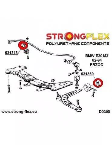  Silent block Polyuréthane Barre stabilisatrice Avant  BMW E30 82-91
