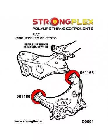  Silent block Polyuréthane Triangle de suspension Arrière Fiat Seicento 98-08
