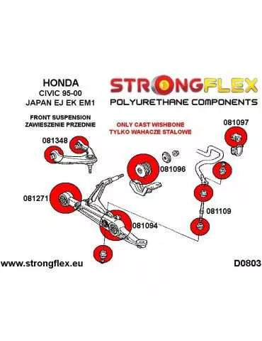  Silent block Polyuréthane SPORT Avant Inférieur Arrière Honda CR-V 97-01
