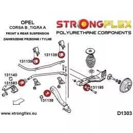  Silent block Polyuréthane Tirant de Renfort Vauxhall Tigra
