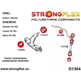  Silent block Polyuréthane SPORT Barre stabilisatrice Avant Daewoo Nexia
