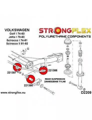  Silent block Polyuréthane Barre stabilisatrice Support Intérieur Arrière  Volkswagen Jetta I 79-83 
