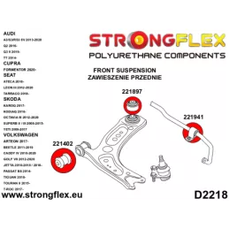 Silent block Polyuréthane Avant Triangle de Suspension Arrière Avant  Volkswagen Golf VI (08-16) 5K
