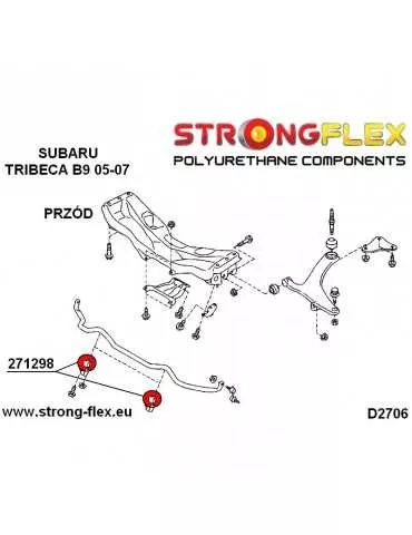  Silent block Polyuréthane 25mm Barre stabilisatrice Avant Subaru Tribeca B9 05-07

