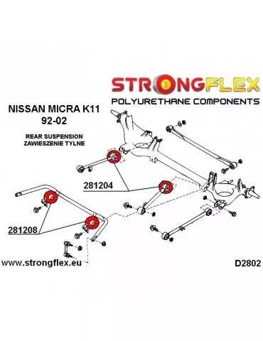  Silent block Polyuréthane Polyuréthane SPORT Bras Supérieur Arrière Nissan Micra K11 (92-02)
