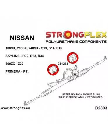  Silent block Polyuréthane Support de Crémaillère de direction SPORT Nissan Skyline R33 93-98
