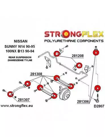  Silent block Polyuréthane Avant Bras de Liaison Arrière Extérieur Liaison Moyeu Nissan Primera P10 90-96 8pcs
