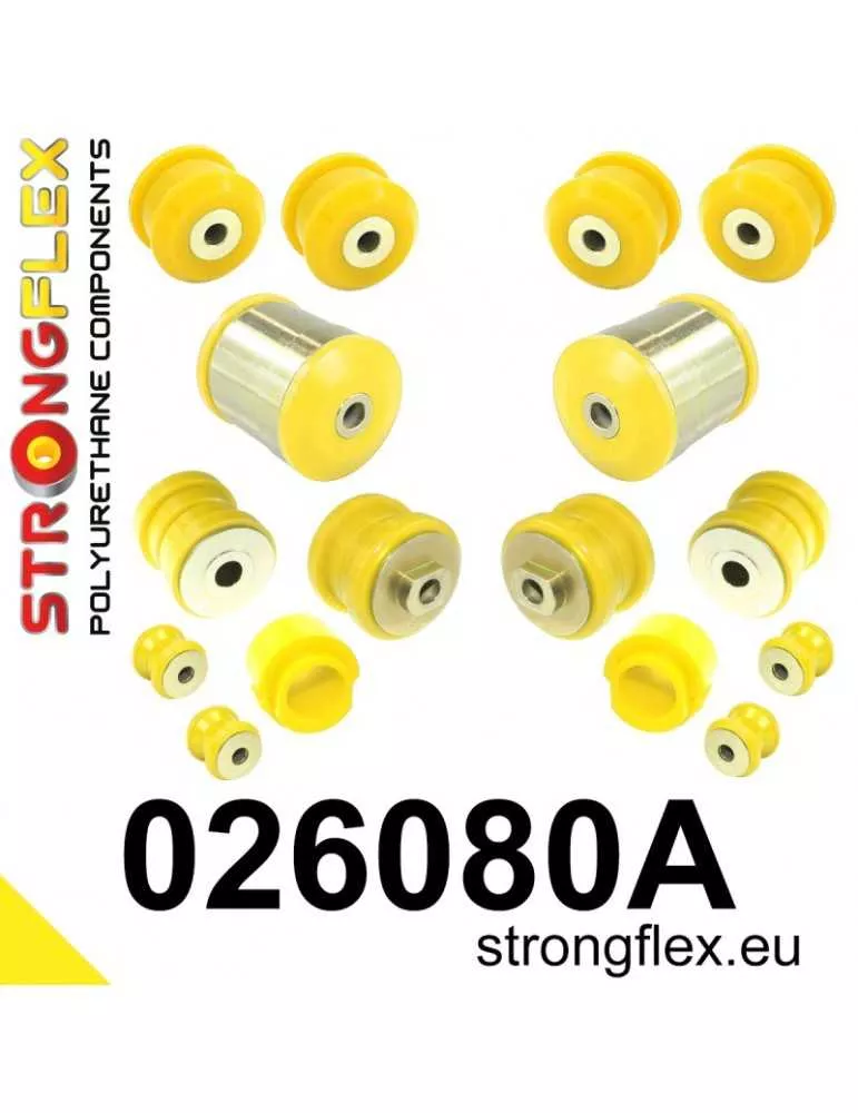  Kit SPORT Silent block Polyuréthane Train Avant Škoda Superb I (02-08) 3U
