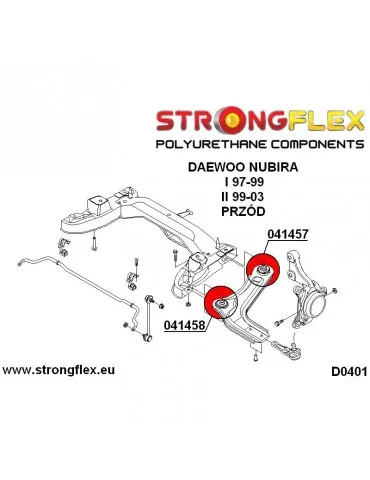  Kit Silent block Polyuréthane Train Avant Daewoo Nubira II 99-03
