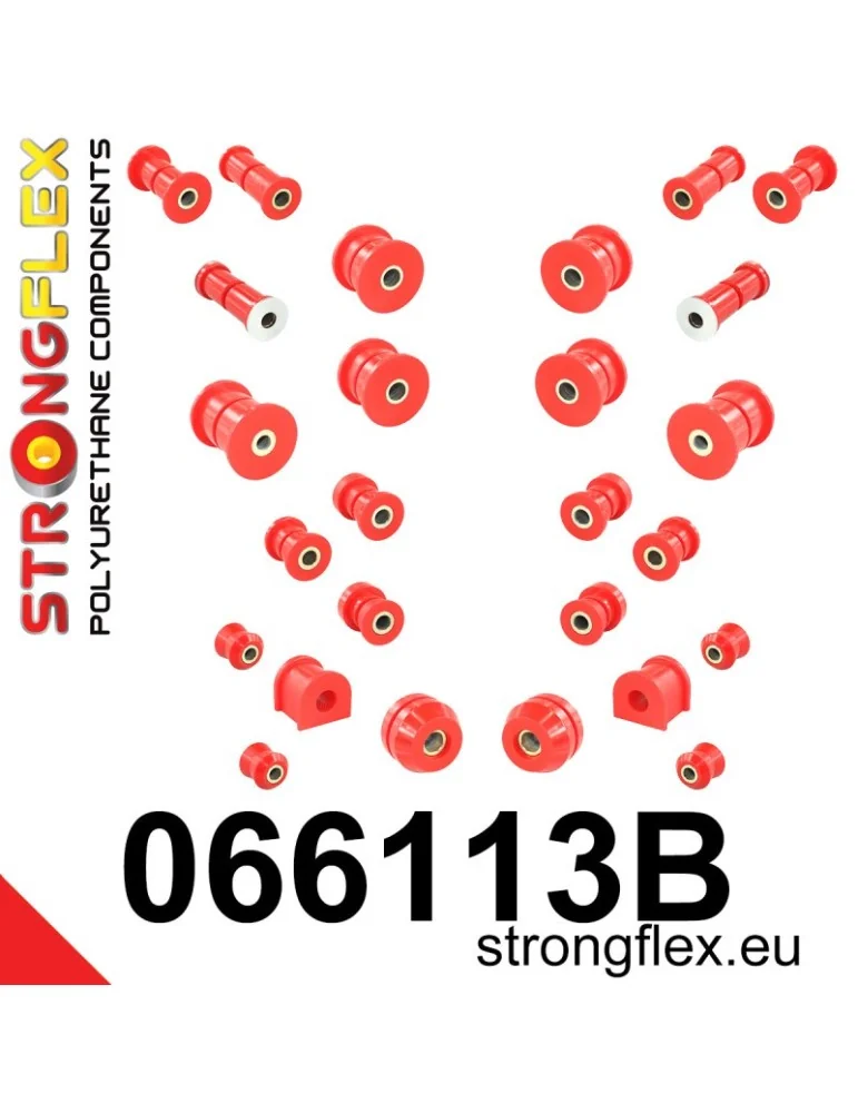  Kit Silent block Polyuréthane Train Avant Fiat 125p 1300/1500 (67-91)

