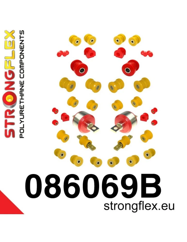  Kit Silent block Polyuréthane Train Avant Honda CRX del Sol 92-97
