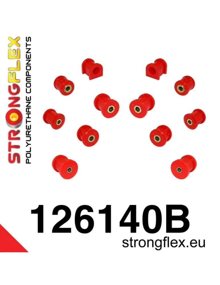  Kit Silent block Polyuréthane Train Avant et Arrière Mitsubishi Lancer Evolution IV - V - VI
