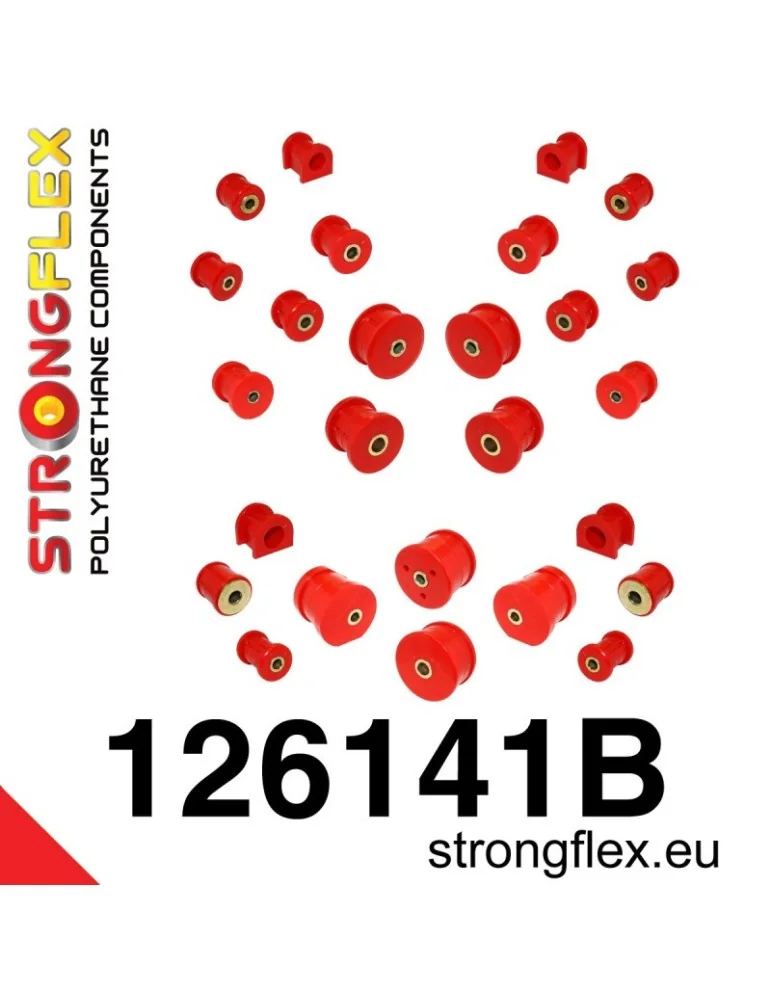  Kit Silent block Polyuréthane Train Avant Mitsubishi Lancer Evolution IV - V - VI
