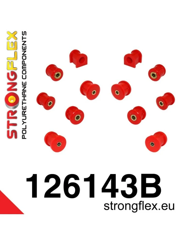  Kit Silent block Polyuréthane Train Avant et Arrière Mitsubishi Lancer Evolution VII - VIII - IX
