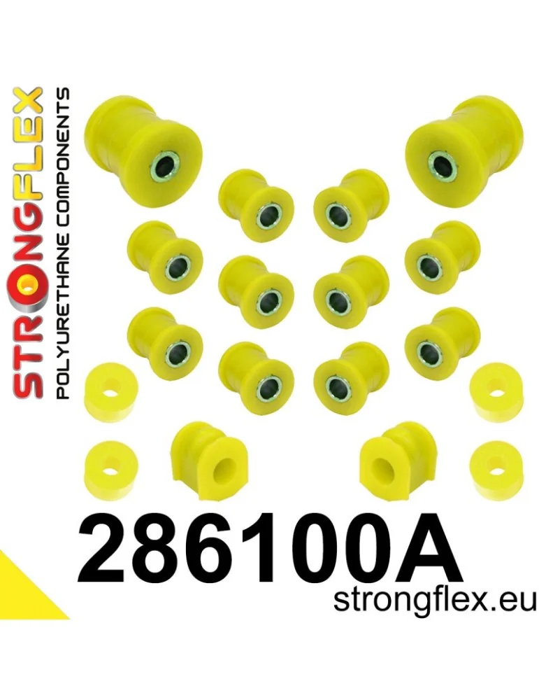  Kit SPORT Silent block Polyuréthane Train Avant et Arrière Nissan Sunny N14 90-95
