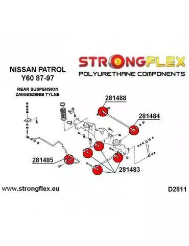 Kit SPORT Silent block Polyuréthane Train Avant et Arrière Nissan Patrol / Safari Y60 (87-97)
