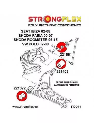  Silent block Polyuréthane Barre stabilisatrice Avant Audi A1 2010- 2 Roues motrices & Quattro
