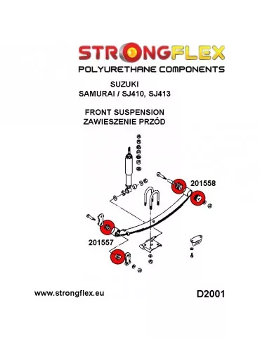  Silent block Polyuréthane Ressort de Suspension Samurai SJ410, SJ413
