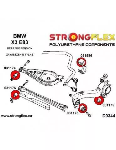  Silent block Polyuréthane de Barre stabilisatrice Arrière BMW E60 5 Series Sedan
