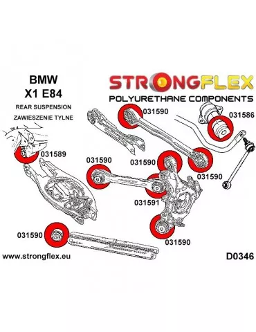  Silent block Polyuréthane Bras de contrôle Inférieur  BMW E88 04-
