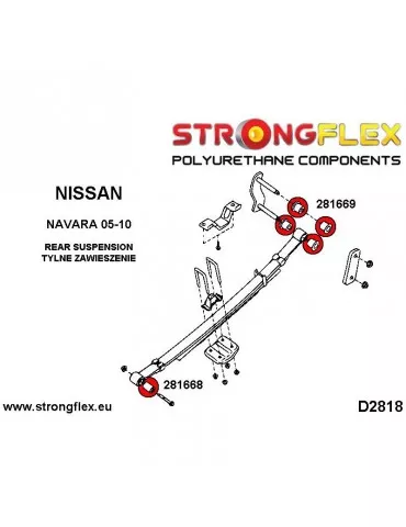  Silent block Polyuréthane SPORT Shakle Nissan Navara 05-