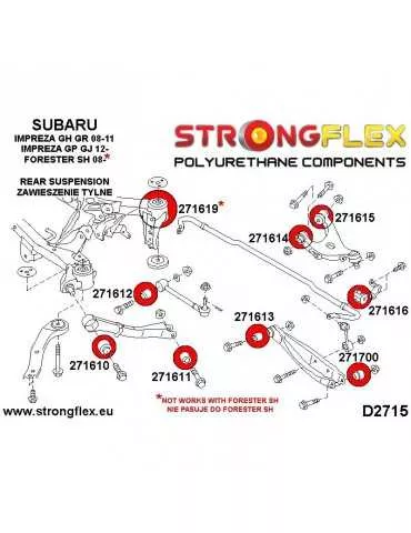  Kit SPORT Silent block Polyuréthane Train Avant Subaru Forester SH 08-12