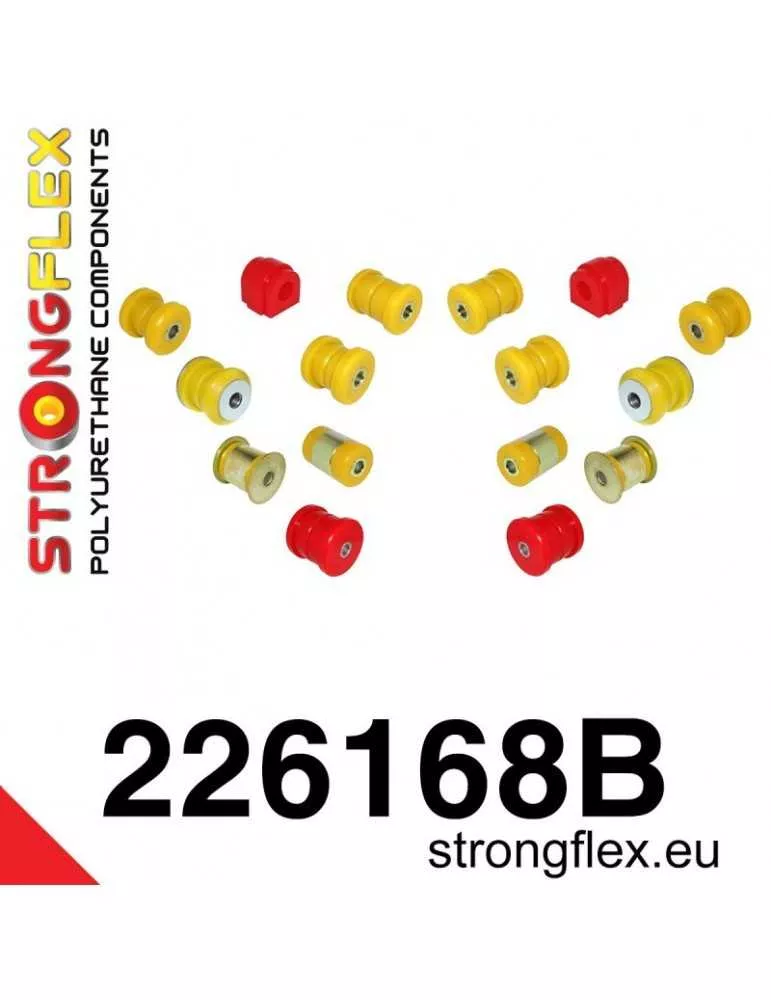  Kit Silent block Polyuréthane Train Avant et Arrière Volkswagen Golf V 03-09 (GTI & R32)