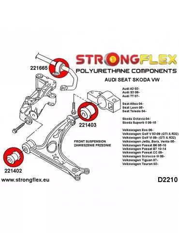  Silent block Polyuréthane kit SPORT Train de Suspension  Volkswagen Touran 03-