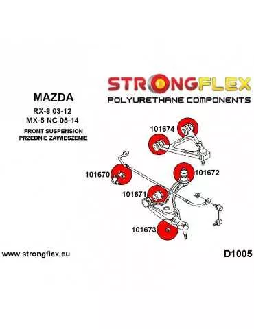  Silent block Polyuréthane Barre stabilisatrice Avant Mazda RX-8 (03-12)
