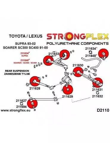  Kit SPORT Silent block Polyuréthane Train Avant et Arrière Toyota Supra 93-02Toyota / Lexus Soarer SC300 SC400 91-00 