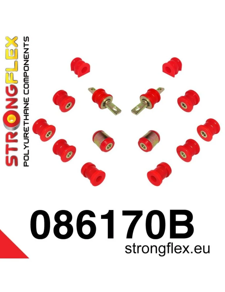  Kit Silent block Polyuréthane Train Avant et Arrière Honda Civic 01-06 EP1 EP2 EP3 EP4 EU5 EU6 EU7 EU8 EU9 EV1 EM2 ES4