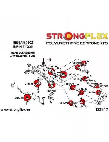  Kit SPORT Silent block Polyuréthane Train Avant et Arrière Nissan Z 350Z Z33 (02-08)
