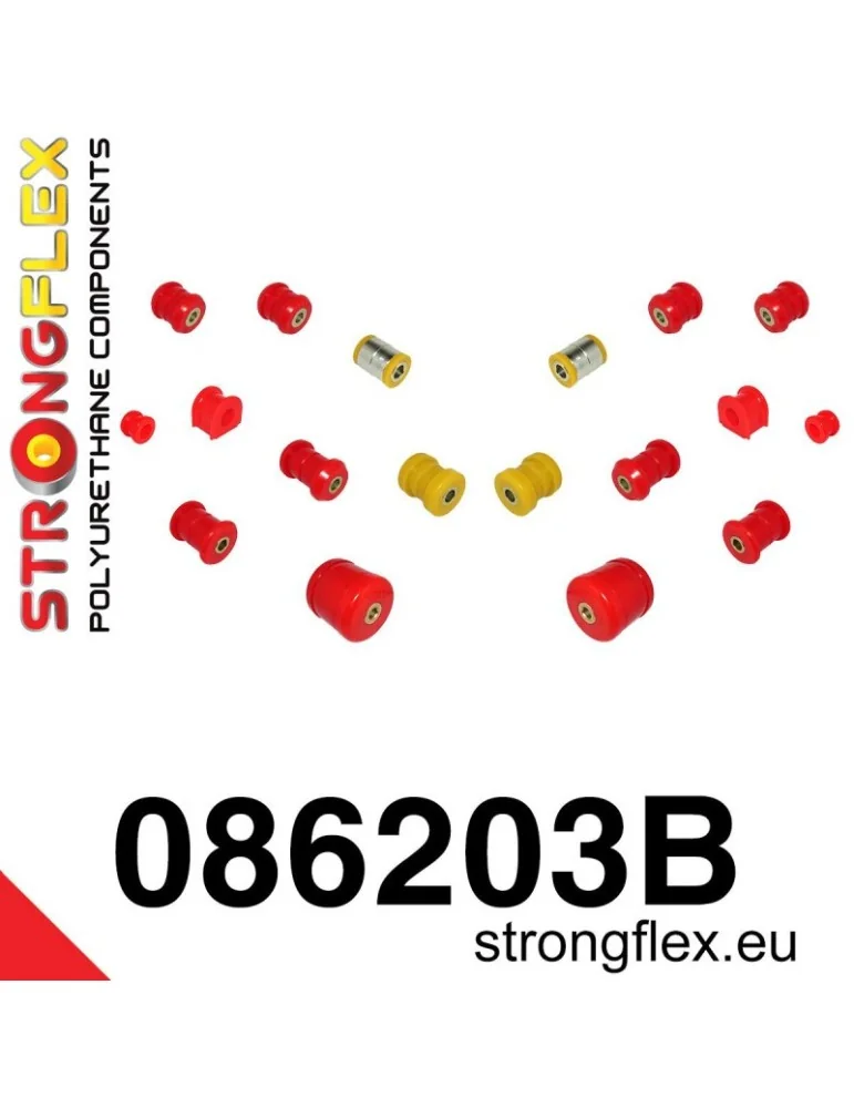  Kit Silent block Polyuréthane Train Avant et Arrière Honda Prelude IV 92-96