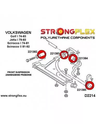  Kit Suspension Silent block Polyuréthane  Volkswagen Scirocco II (81-92)
