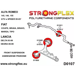  Silent block Polyuréthane SPORT Triangle de Suspension Avant Inférieurs LanciaDedra 89-99