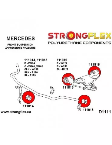  Silent block Polyuréthane SPORT Bras Avant Inférieur SL - R129