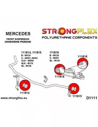  Silent block Polyuréthane kit SPORT Train de Suspension  Mercedes SL - R129