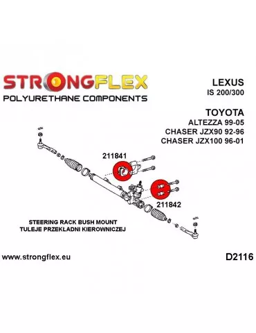  Silent block Polyuréthane SPORT Fixation de Crémaillère de Direction  Lexus